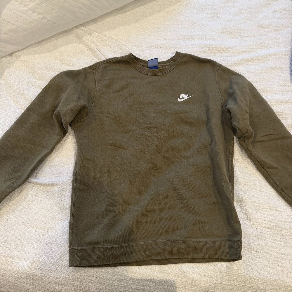 Nike Crewneck Sweatshirt -  Men's M Olive Green